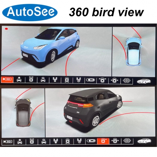 suit original OEM monitor 2024 for BYD Seagull 360° degree camera 3D birds eye Panoramic view Front rear side Surround parking reverse